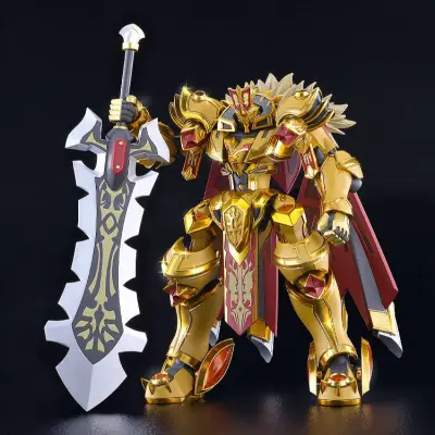 Maquette knights magic goldleo royal metallic moderoid model kit